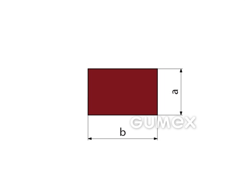 Silikónový profil obdĺžnikový, 3x10mm, 60°ShA, -60°C/+250°C, červenohnedý